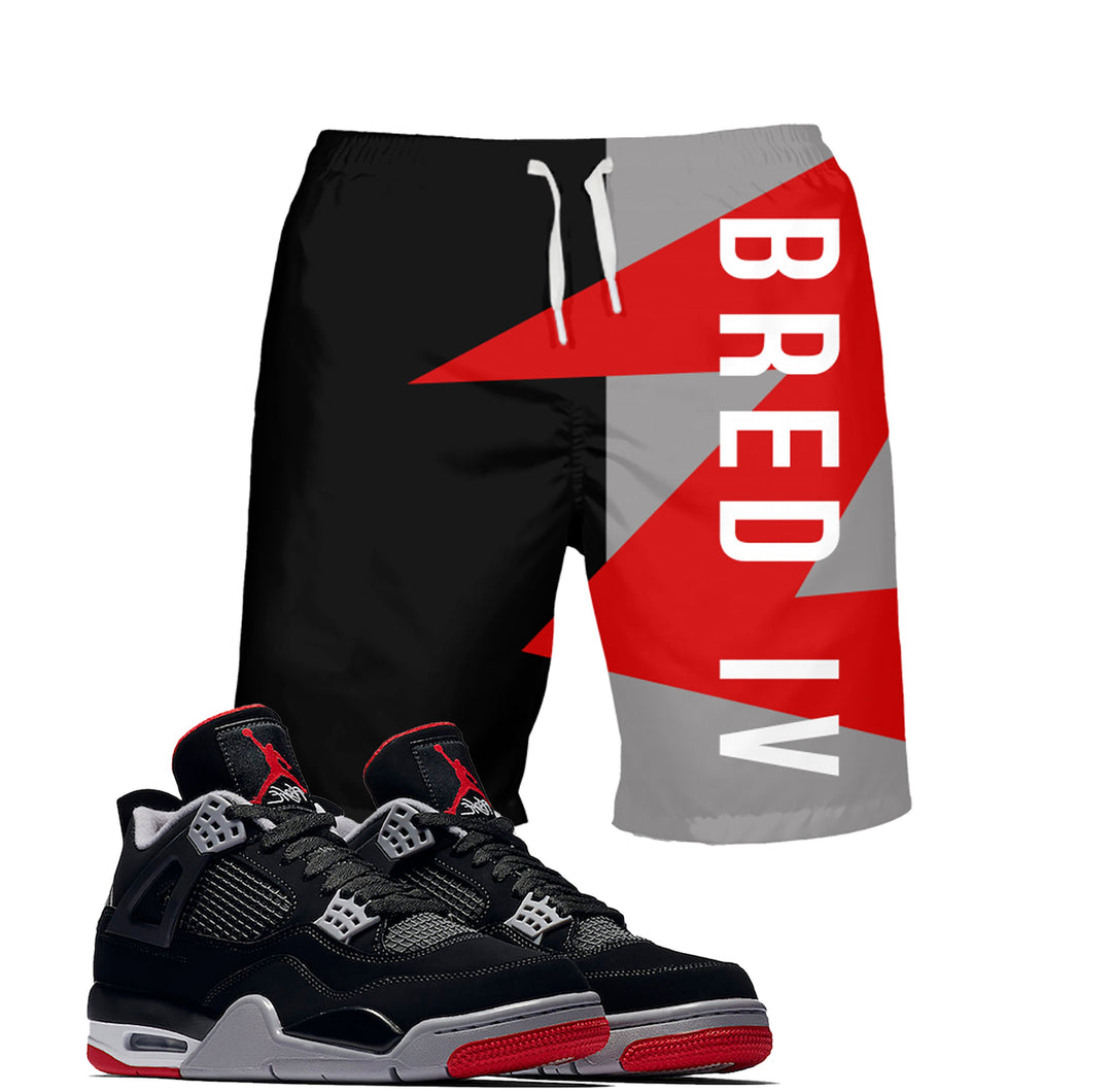 BRED | Retro Jordan 4 Colorblock Swim Fashion | Swimwear |
