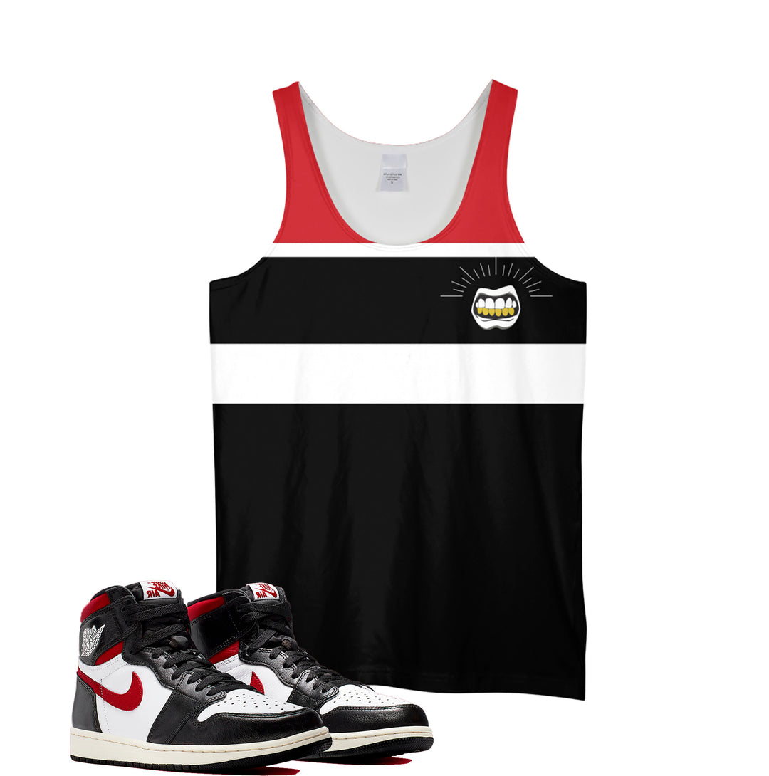 OG Gym Red Tank| Retro Jordan 1 Gym Red Colorblock Tank | Tank Top | Designed to Match Air Jordan I Sneakers