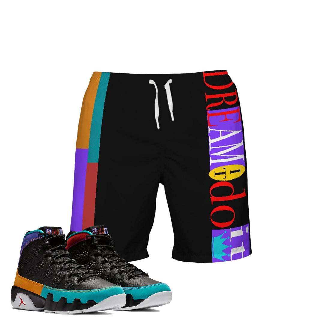 Dream It Do It  | Retro Jordan 9 Colorblock Swim Trunks | Swim fashion | Designed to Match Air Jordan XI Sneakers Active