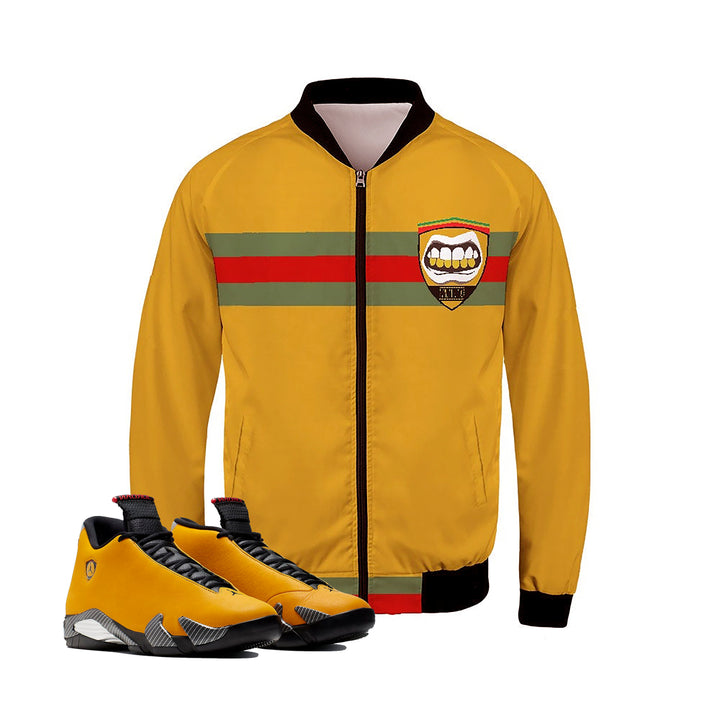 Ferrari Jordans | Retro Jordan 14  Colorblock Bomber | Jacket | Designed to Match Air Jordan XIV Sneakers Active flight XIV