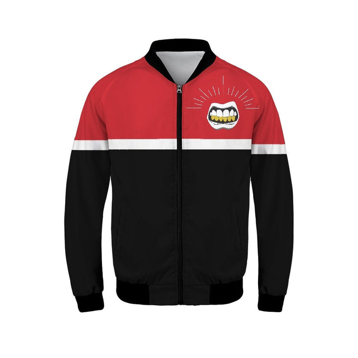 OG Gym Red Bomber Jacket| Retro Jordan 1 Colorblock Bomber | Jacket | Designed to Match Air Jordan I Sneakers flight