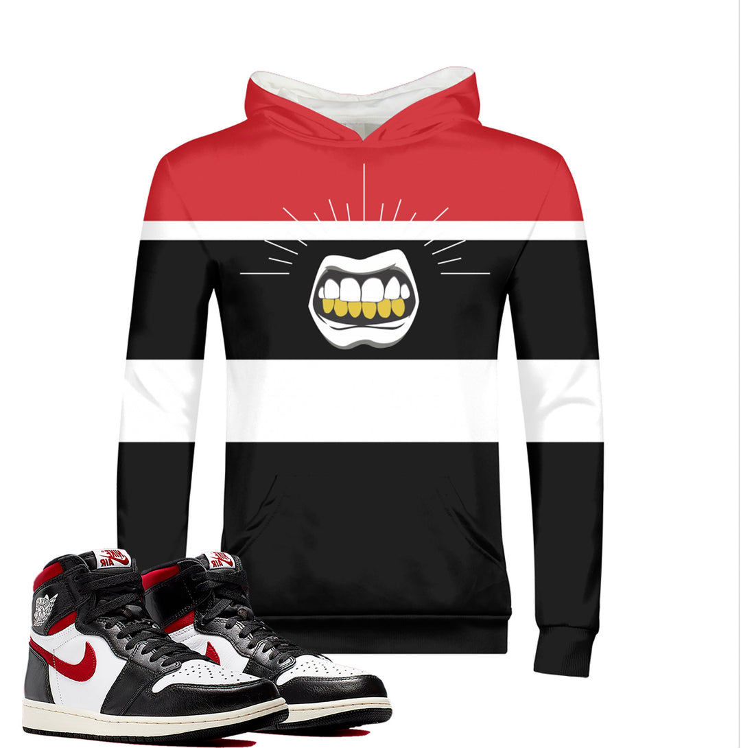 KIDS OG Gym Red Hoodie | Retro Jordan 1 Colorblock Hoodie | Pullover | Designed to Match Air Jordan I Sneakers