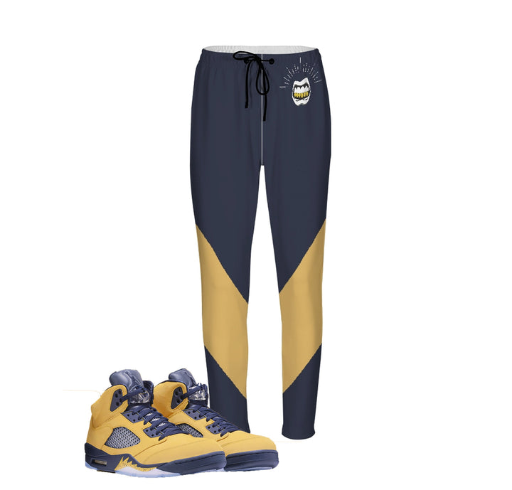 Tribe | Michigan | Retro Jordan 5 Colorblock Joggers | Sweatpants | Designed to Match Air Jordan V Sneakers