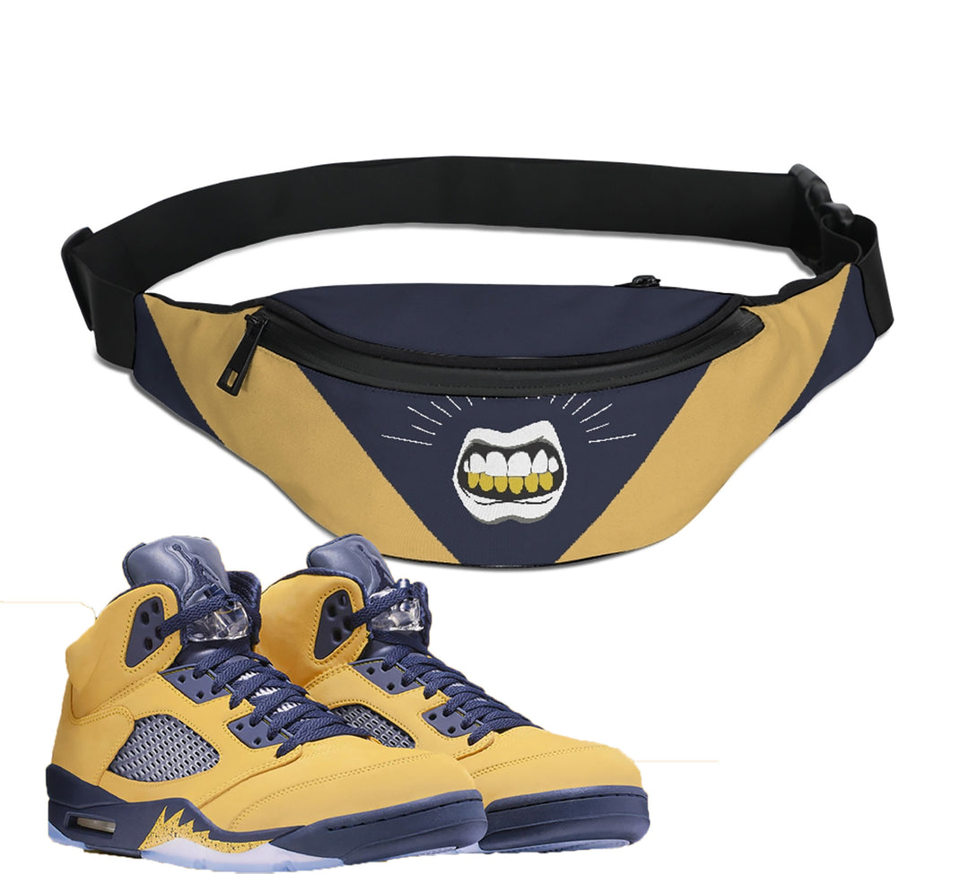 Tribe | Michigan | Retro Jordan 5 Colorblock Crossbody Bag | Sling Bag | Fanny Pack | Designed to Match Air Jordan V Sneakers