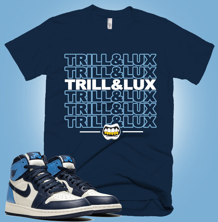 Trill Gang Tee | Retro Jordan 1 UNC Colorblock T-shirt