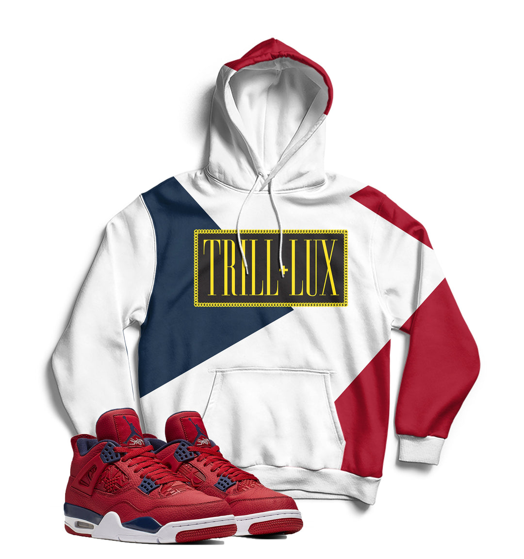 Trill & Lux Hoodie | Retro Jordan 4 Fiba Colorblock Pullover
