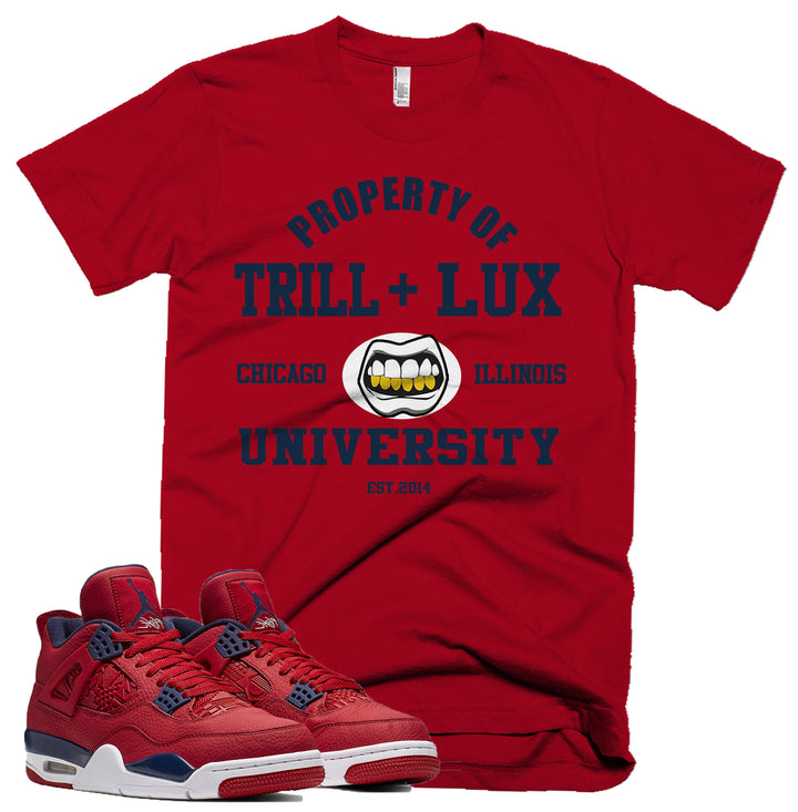 Trill University Tee | Retro Jordan 4 FIBA Colorblock T-shirt