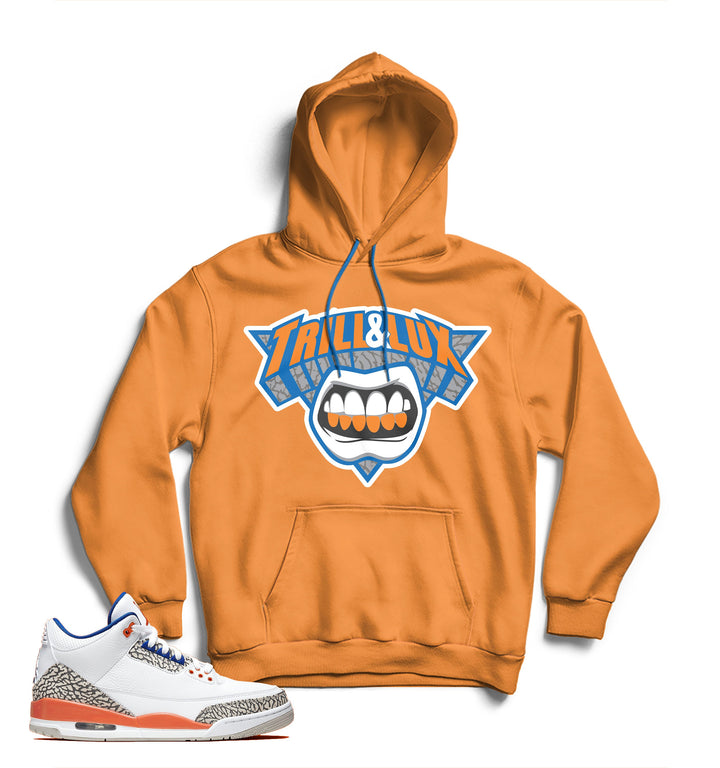 Trill Knicks Hoodie | Retro Jordan 3 Colorblock Hood | Pullover