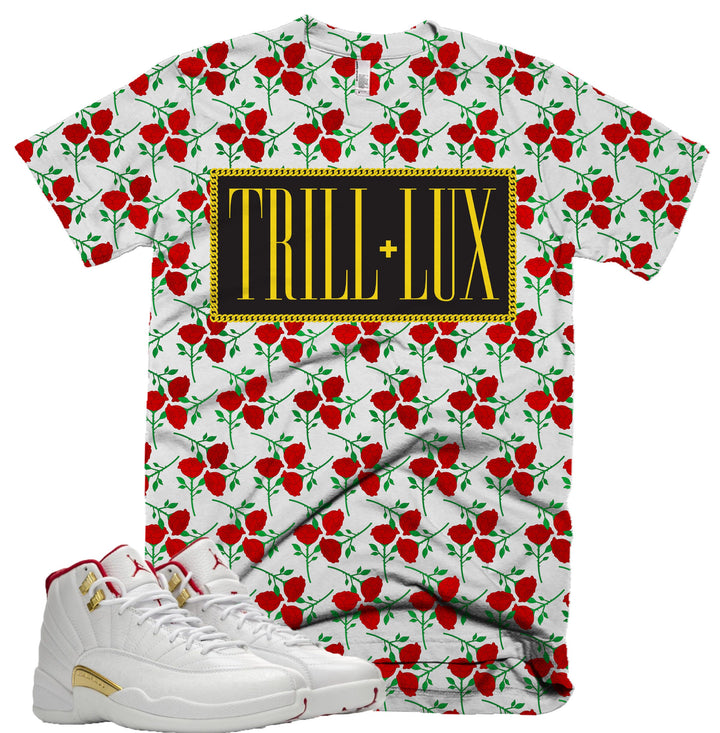 Trill & Lux Rose Tee | Retro Jordan 12 Fiba  T-shirt |