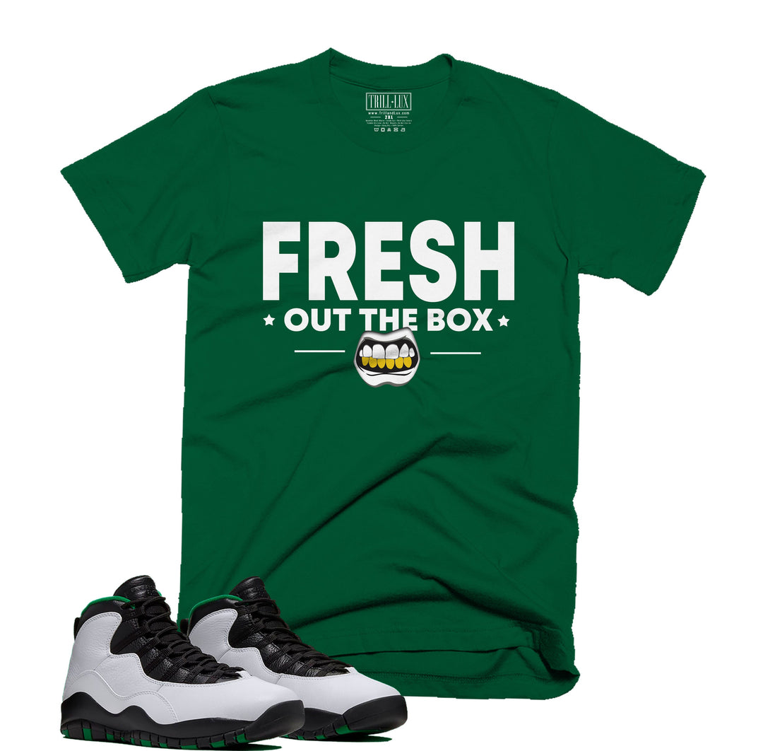 Trill Fresh Out The Box Tee | Retro Jordan 10 SEATTLE Colorblock T-shirt