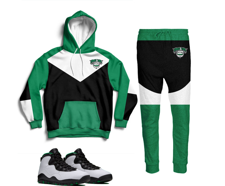 Trill Seattle Jogging Suit | Retro Jordan 10 Colorblock  Jump Suit