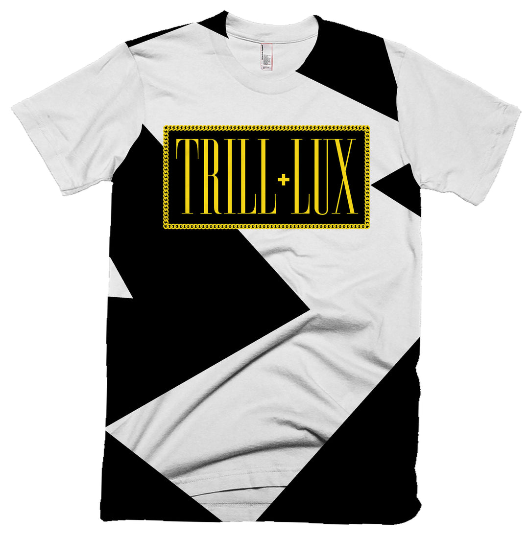 Trill & Lux Fragment Tee | Retro Jordan 12 Reverse Taxi  Colorblock T-shirt