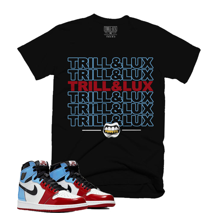 Trill Gang Tee | Retro Jordan 1 Fearless UNC to CHI Colorblock T-shirt