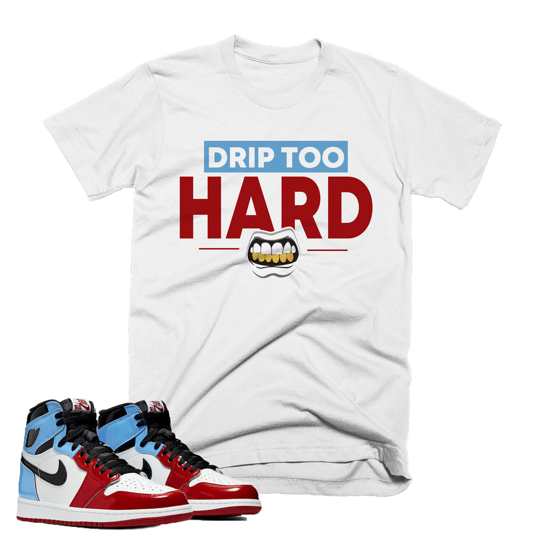 Drip Too Hard Tee | Retro Jordan 1 Fearless UNC to CHI Colorblock T-shirt