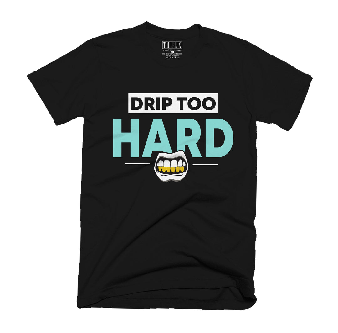Drip Too Hard Tee | Retro Jordan 13 Island Green Colorblock T-shirt |