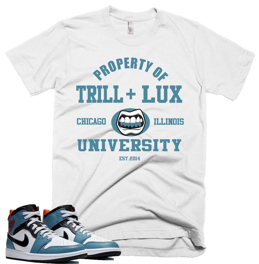 Trill University Tee | Retro Air jordan 1 mid fearless facetasm inspired T-shirt |