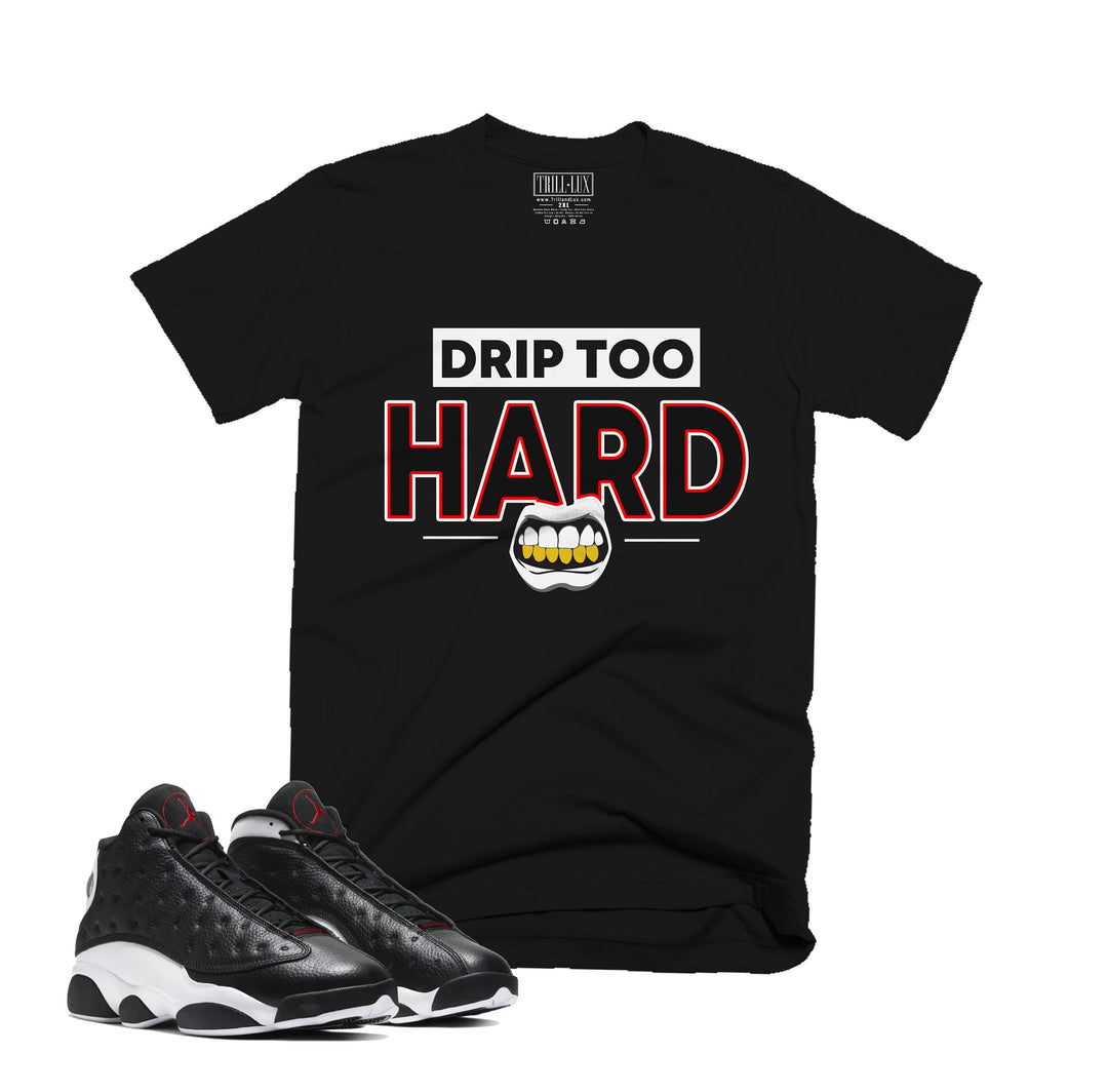 Drip Too Hard Tee | Retro Jordan 13 Reverse He Got Game Colorblock T-shirt |