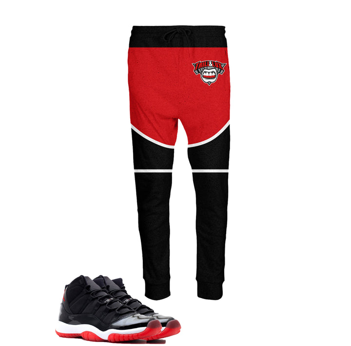 CLEARANCE - Trill and Lux | Air jordan 11 Bred Colorblock Inspired | jogging pants | XI