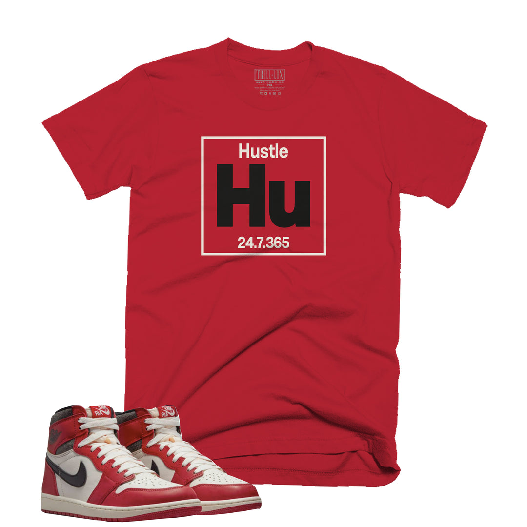 Hustle Element Tee | Retro Air Jordan 1 Chicago Lost And Found Colorblock T-shirt