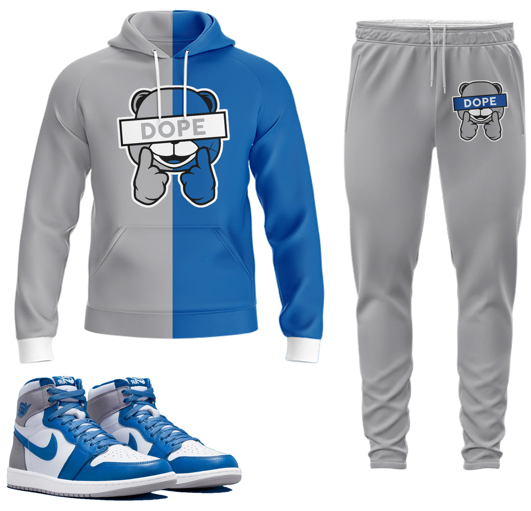 | Air Jordan 1 True Blue Hoodie & Jogger Set