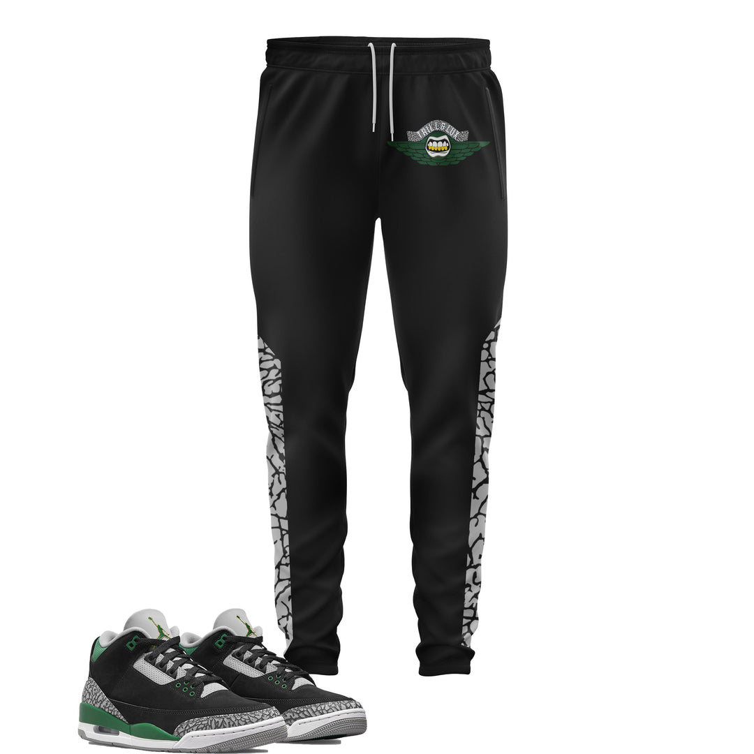 Flight | Air Jordan 3 Pine Green Inspired Jogger and Hoodie Suit |