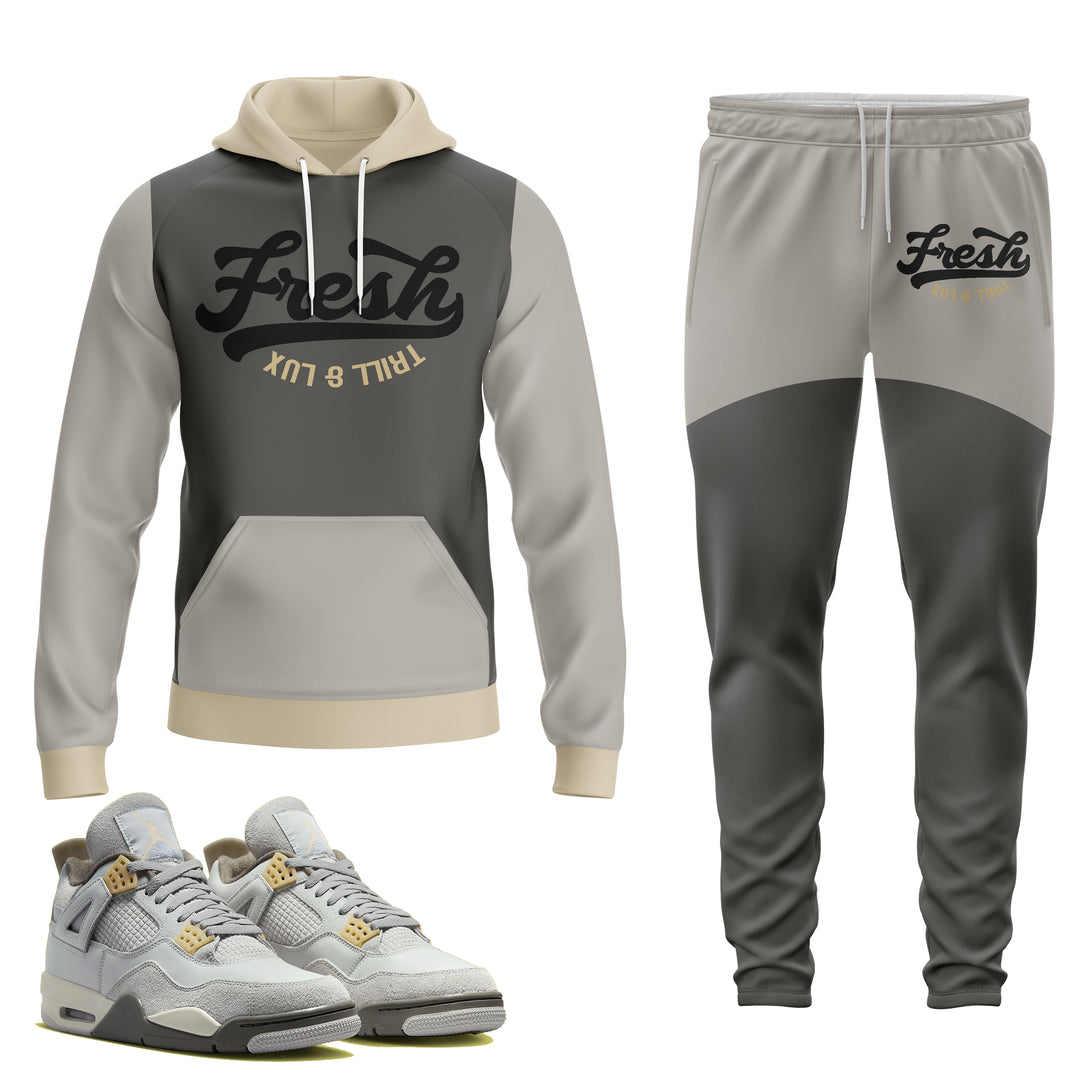 Fresh | Air Jordan 4 Craft Photon Dust Inspired Jogger and Hoodie Suit |
