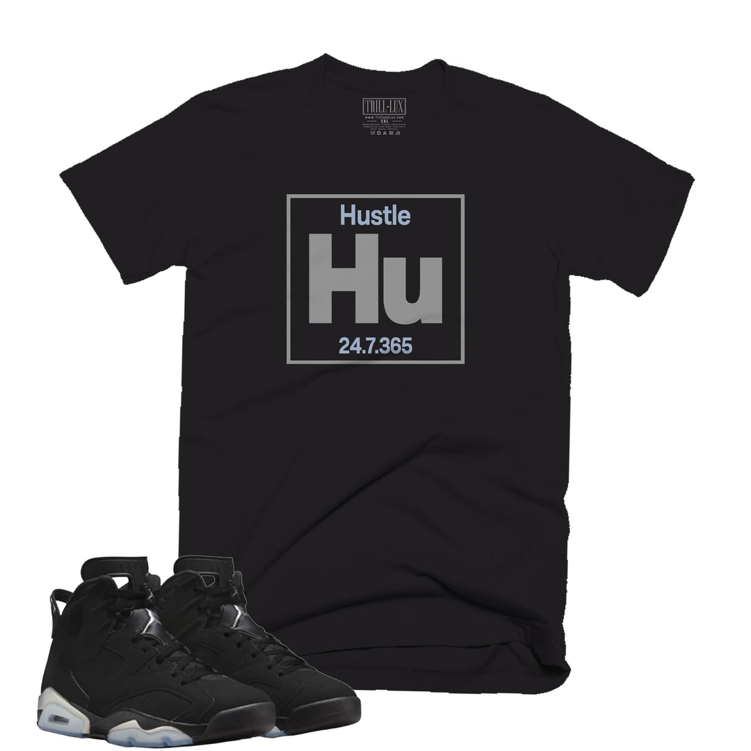 Hustle Element Tee | Retro Air Jordan 6 Metallic Silver T-shirt