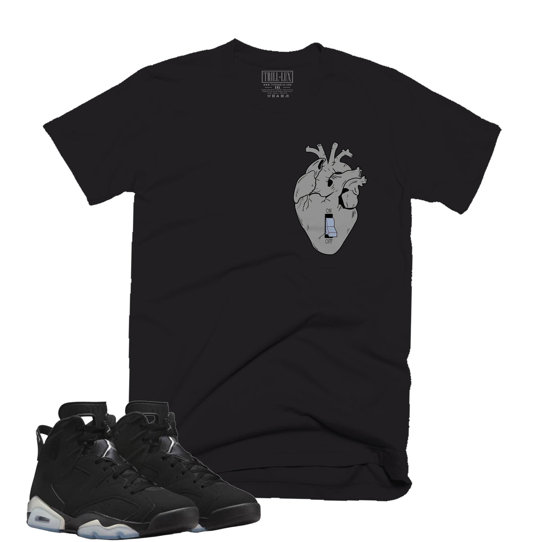 Heart Off Tee | Retro Air Jordan 6 Metallic Silver T-shirt