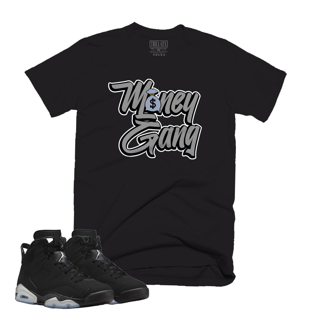 Money Gang Tee | Retro Air Jordan 6 Metallic Silver T-shirt
