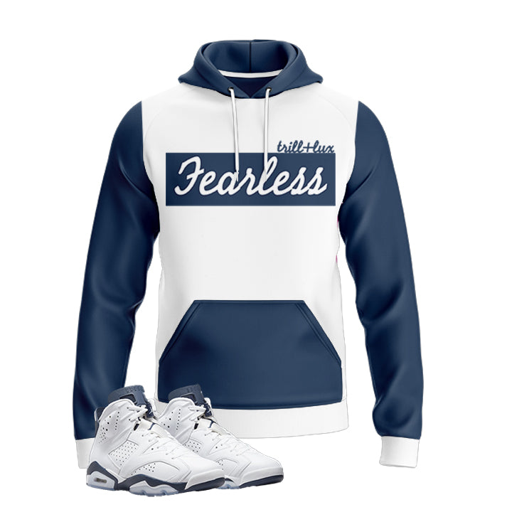 Fearless Hoodie | Air Jordan 6 Midnight Navy Inspired | Retro Jordan 6