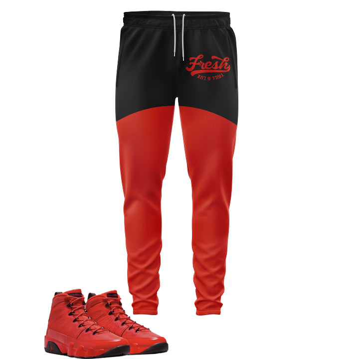 Fresh Jogger | Jordan 9 Chile Red Inspired | Retro