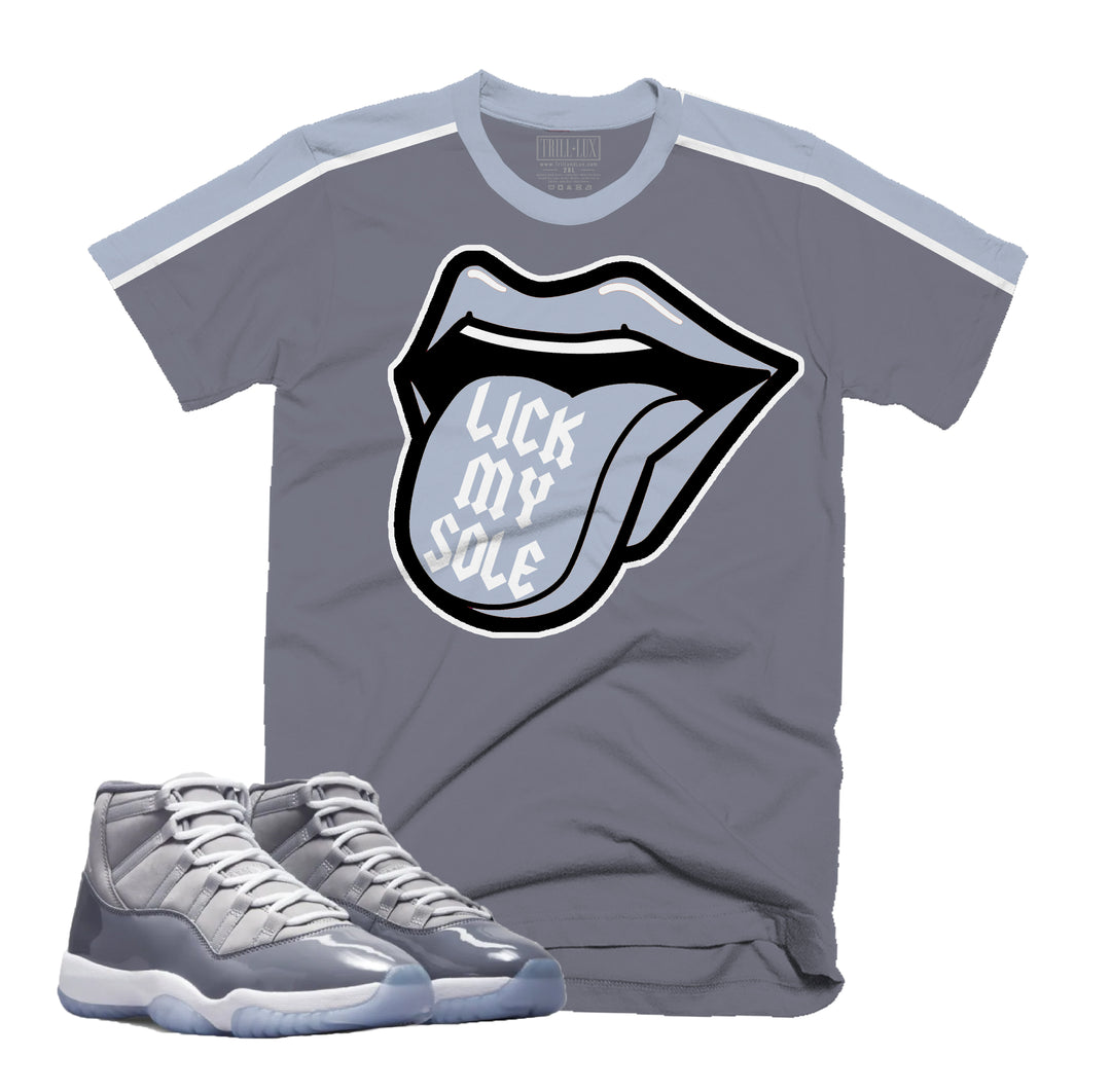 Lick My Sole Tee | Retro Air Jordan 11 Cool Grey T-shirt