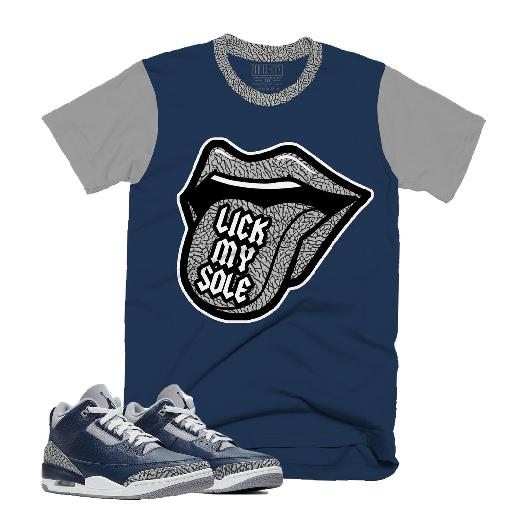 Lick My Sole Tee | Retro Jordan 3 Midnight Navy T-shirt |