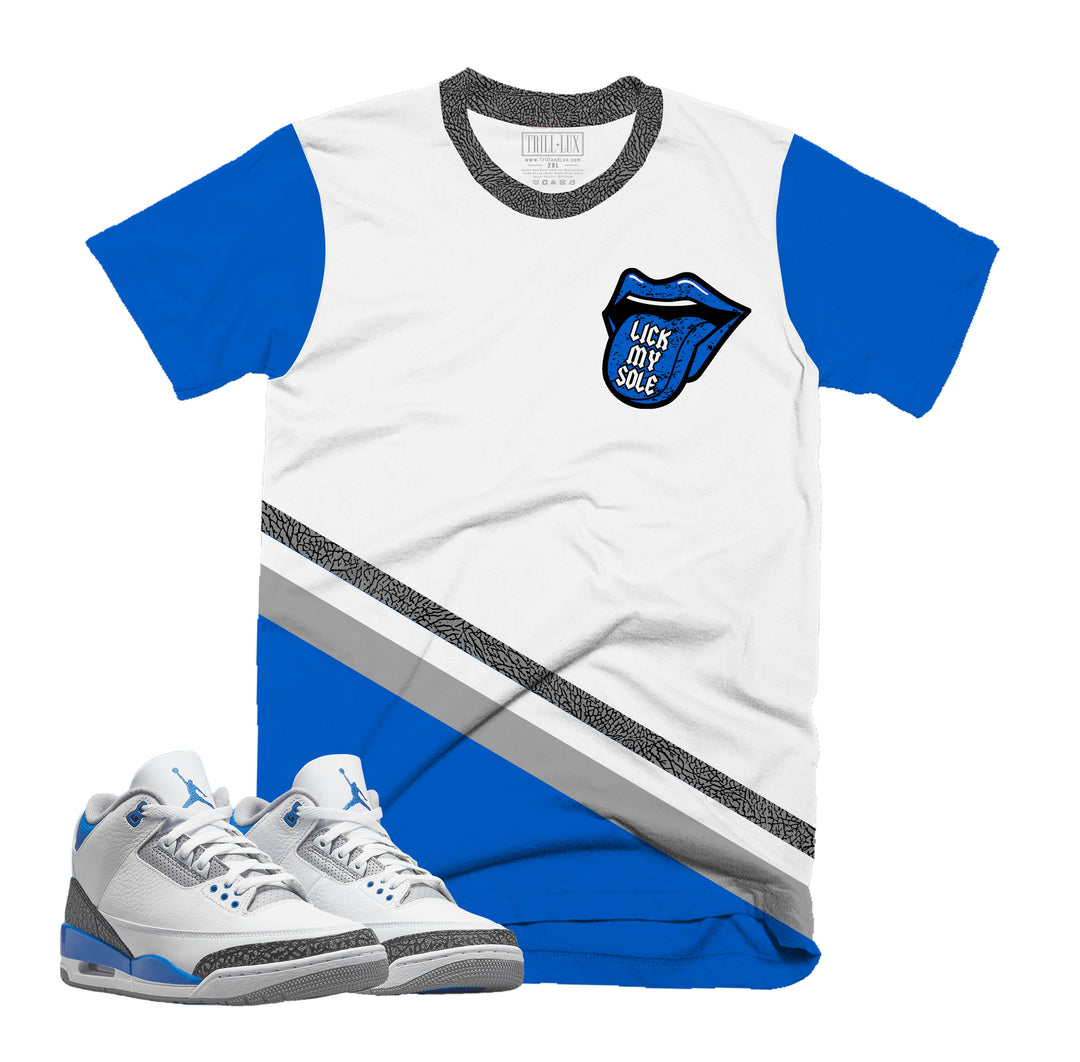 Lick My Sole Tee | Air Jordan Jordan 3 Racer Blue T-shirt