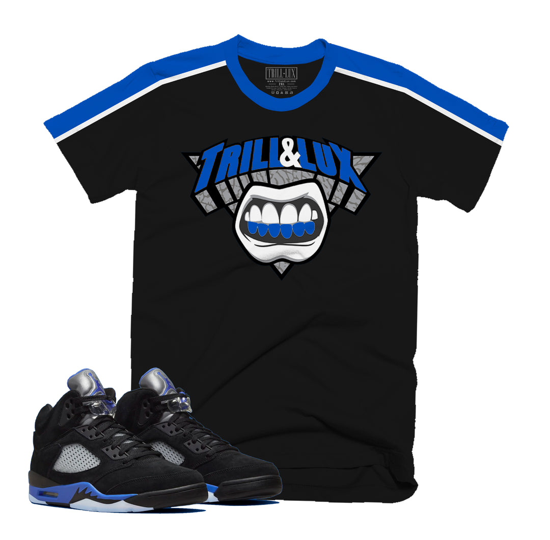 Logo Tee | Retro Air Jordan 5 Racer Blue Inspired T-shirt