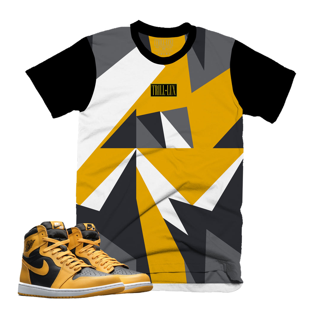 Box Logo Tee | Retro Air Jordan 1 Pollen Colorblock T-shirt