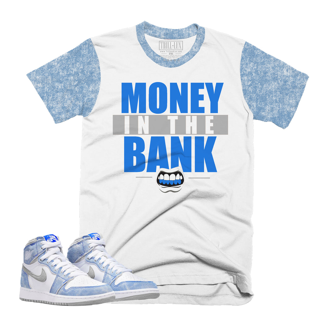 Money In The Bank Tee | Retro Air Jordan 1 Hyper Royal Colorblock T-shirt