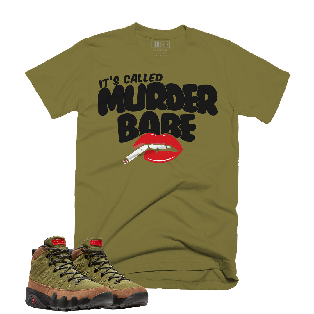 It's Called Murder Babe Tee | Retro Air Jordan 9 (NRG Boots) Beef And Broccoli  T-shirt
