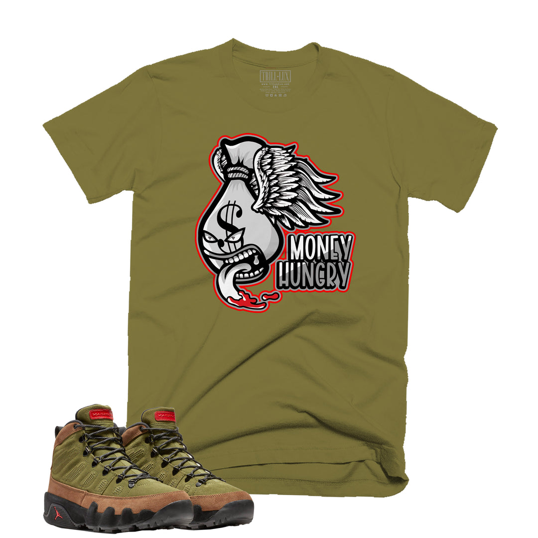 Money Hungry Tee | Retro Air Jordan 9 (NRG Boots) Beef And Broccoli  T-shirt