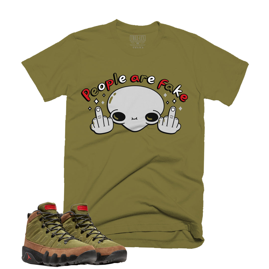 People Are Fake Tee | Retro Air Jordan 9 (NRG Boots) Beef And Broccoli  T-shirt