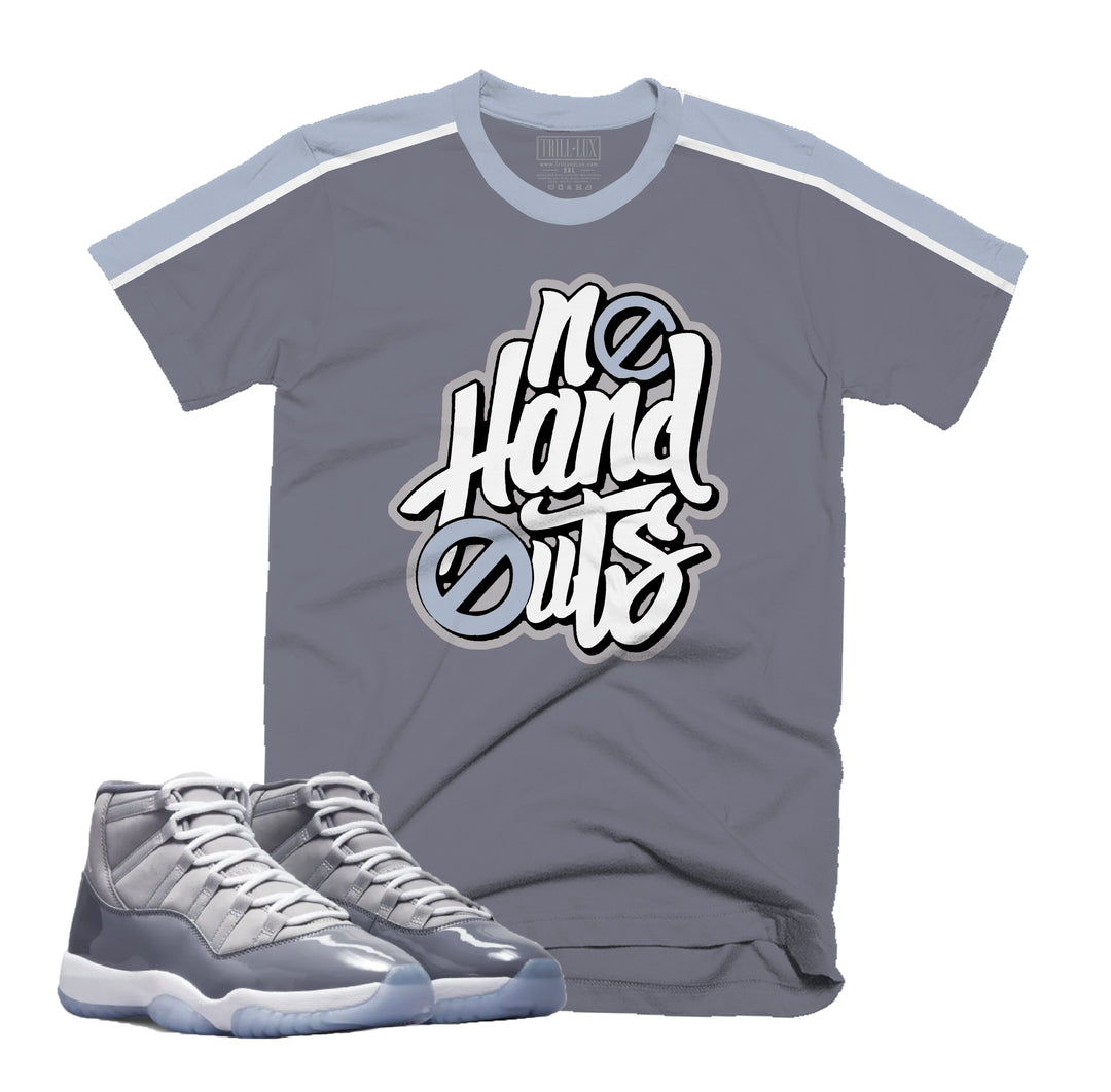 No Hand Outs Tee | Retro Air Jordan 11 Cool Grey T-shirt