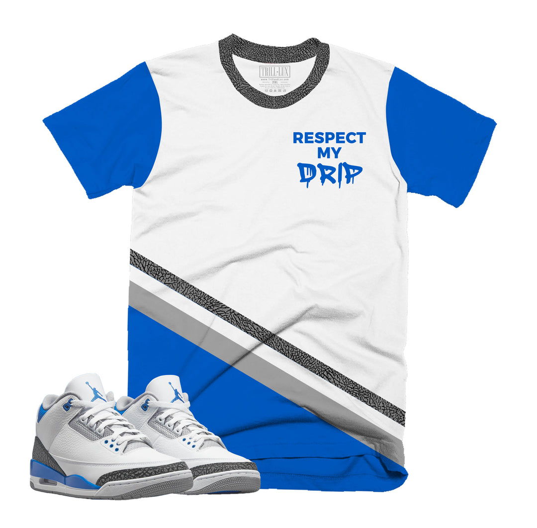 Respect Tee | Air Jordan Jordan 3 Racer Blue T-shirt