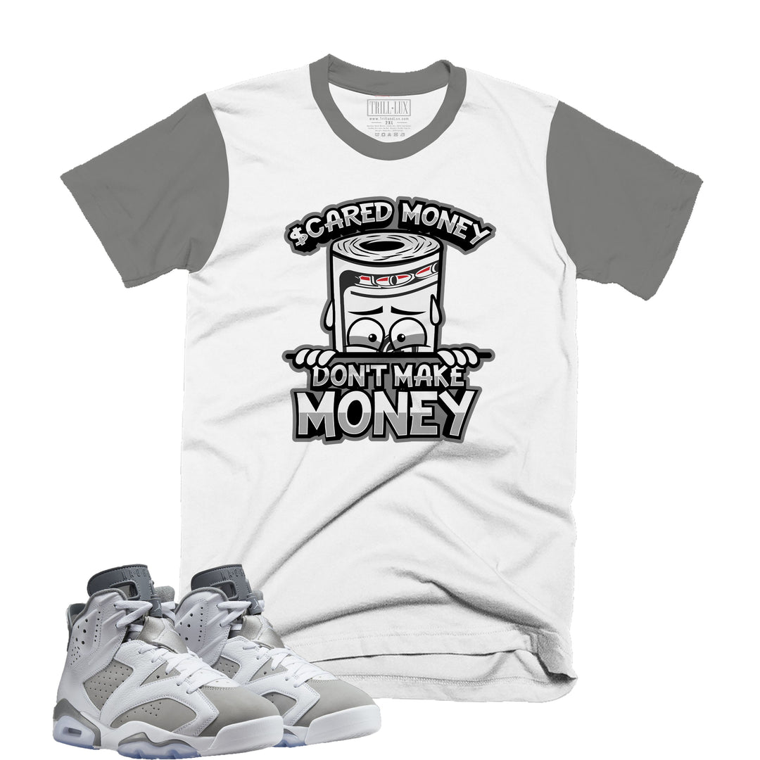 Scared Money | Retro Air Jordan 6 Cool Grey Navy Colorblock T-shirt