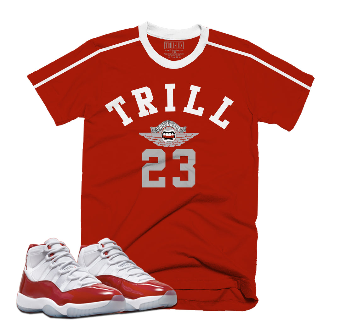 Trill v1 Tee | Retro Air Jordan 11 Cherry Red T-shirt