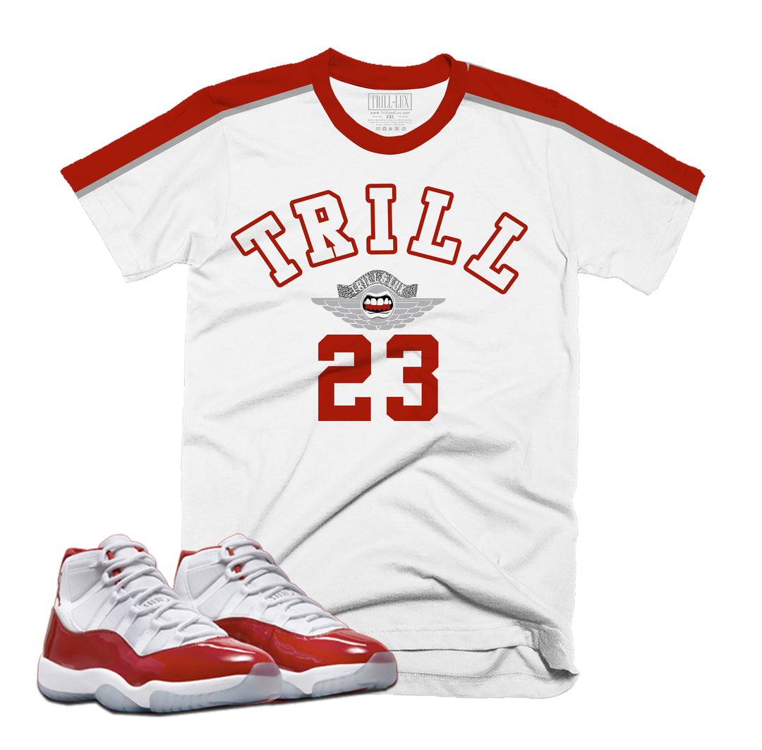 Trill v2 Tee | Retro Air Jordan 11 Cherry Red T-shirt